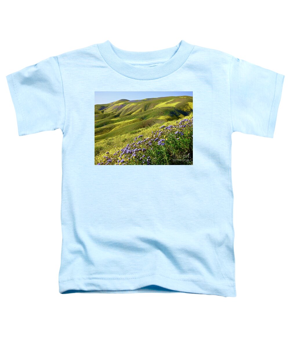 Carrizo Plain Toddler T-Shirt featuring the photograph Wildflowers Point Super Bloom by Amelia Racca