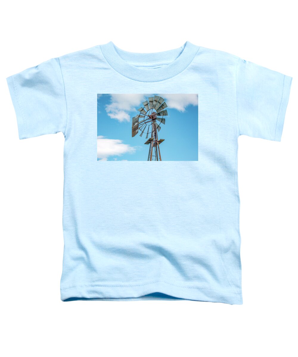 Windmill Toddler T-Shirt featuring the photograph Windmill Top by Todd Klassy