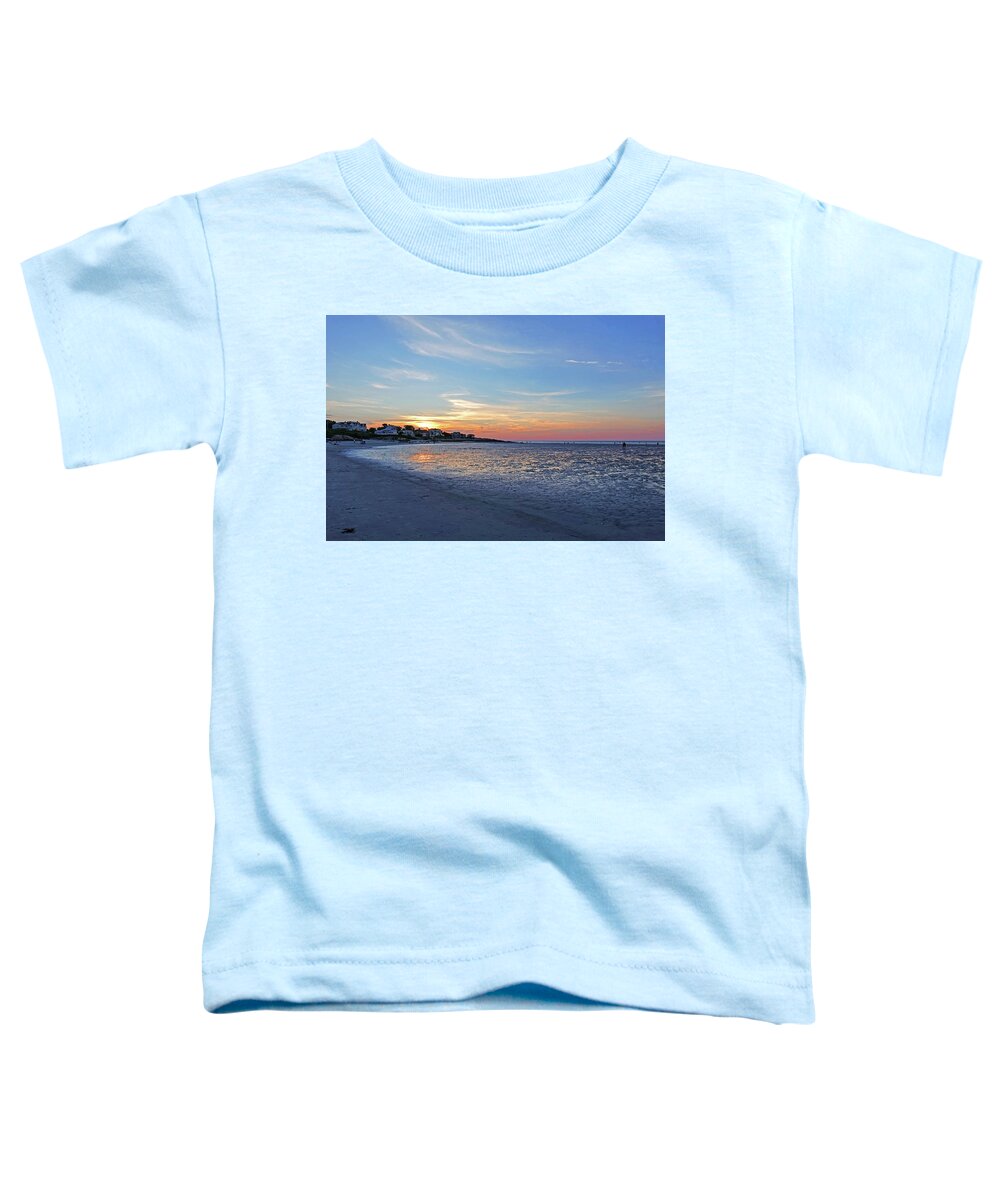 Wingaersheek Toddler T-Shirt featuring the photograph Wingaersheek Beach Sunset Gloucester MA Pink Glow by Toby McGuire