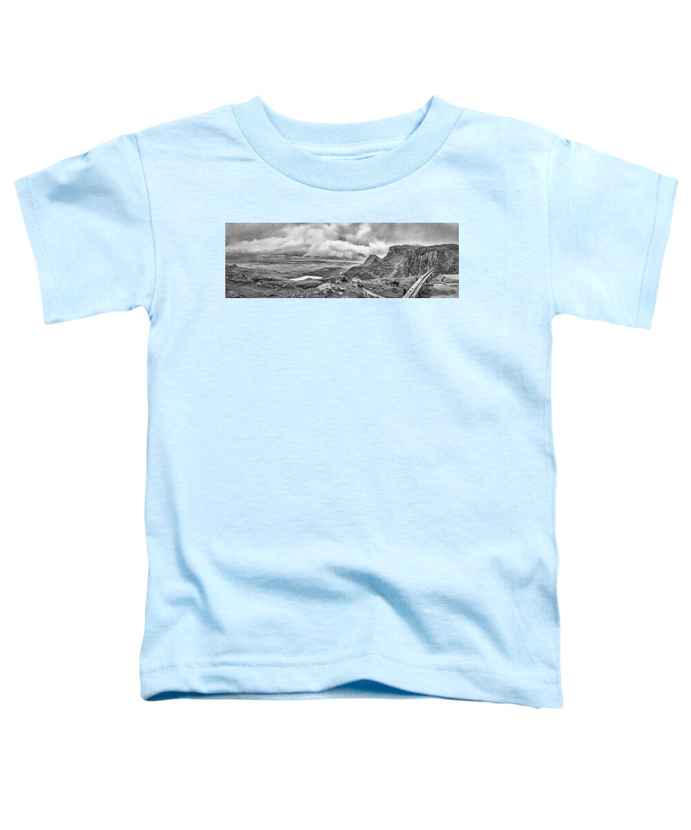 Landscape Toddler T-Shirt featuring the photograph Yellow Autumn Panoramic bw #i1 by Leif Sohlman