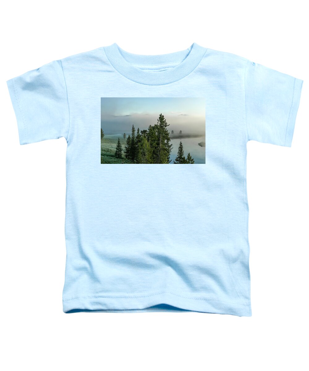 Yellowstone Toddler T-Shirt featuring the photograph Yellowstone Morning by Ronnie And Frances Howard