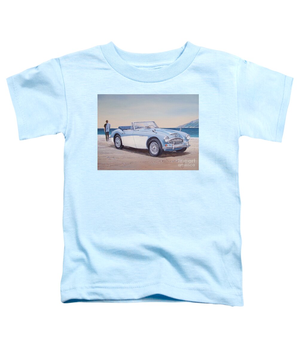 Austin Healey Toddler T-Shirt featuring the painting 1967 Austin Healey by Sinisa Saratlic