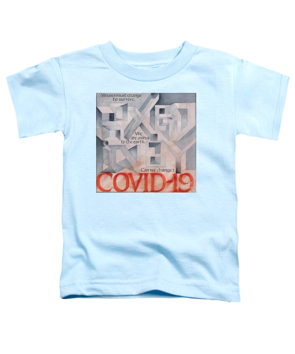 Covid-19 Toddler T-Shirt featuring the painting 2020 by Sid Freeman