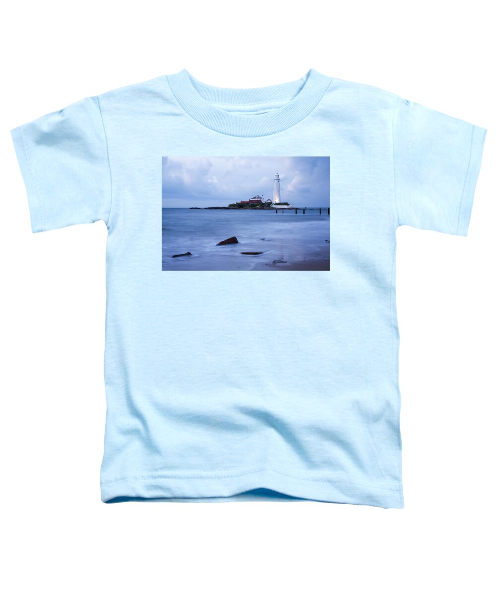 Whitley Toddler T-Shirt featuring the photograph Saint Mary's Lighthouse at Whitley Bay #21 by Ian Middleton