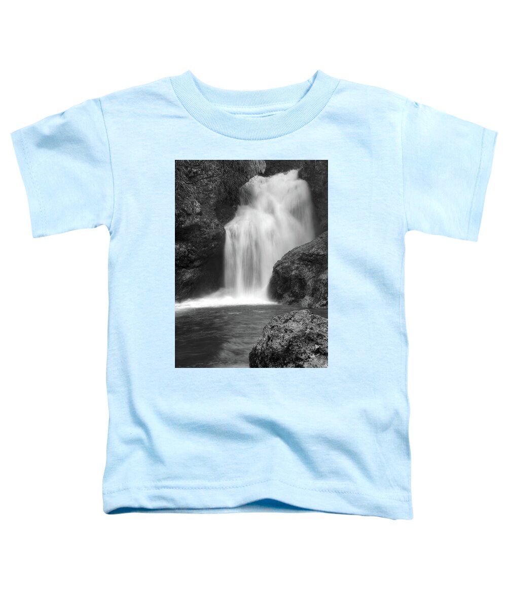 Waterfall Toddler T-Shirt featuring the photograph Sum Waterfall in Vintgar Gorge, near Bled, Slovenia. #3 by Ian Middleton