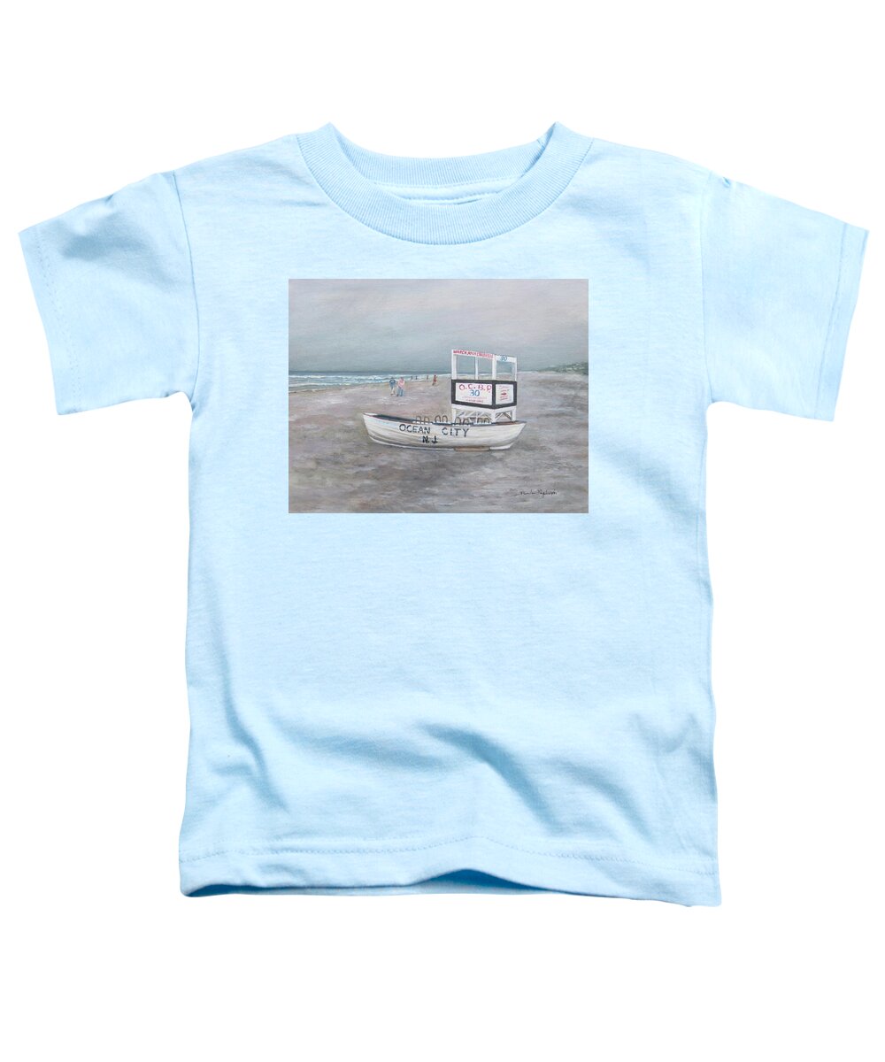 Painting Toddler T-Shirt featuring the painting 30th Street Ocean City by Paula Pagliughi