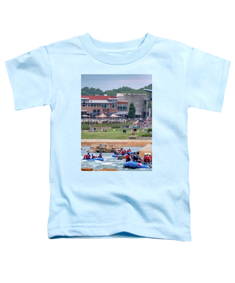 Whitewater Toddler T-Shirt featuring the photograph Whitewater Rafting Action Sport At Whitewater National Center In #5 by Alex Grichenko