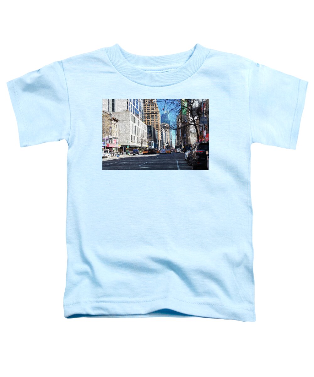 New York City Toddler T-Shirt featuring the photograph A Day in the Life Oil Painting by Alison Frank
