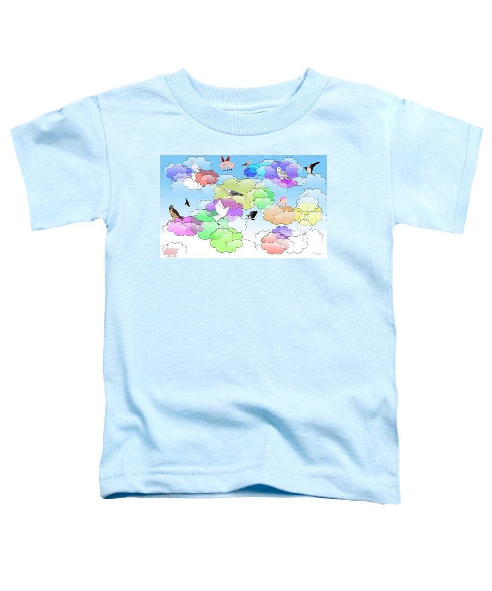 Clouds Toddler T-Shirt featuring the digital art Above It All by Denise F Fulmer