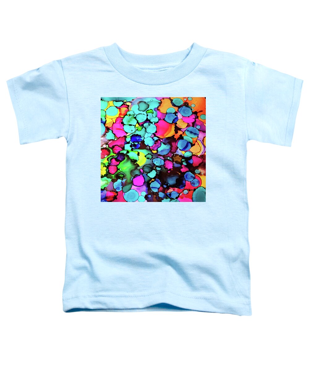 Abstract Toddler T-Shirt featuring the tapestry - textile Abstract Turquoise by Karla Kay Benjamin