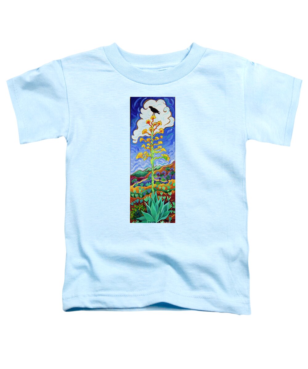 Crow Toddler T-Shirt featuring the painting Agave Berry by Cathy Carey