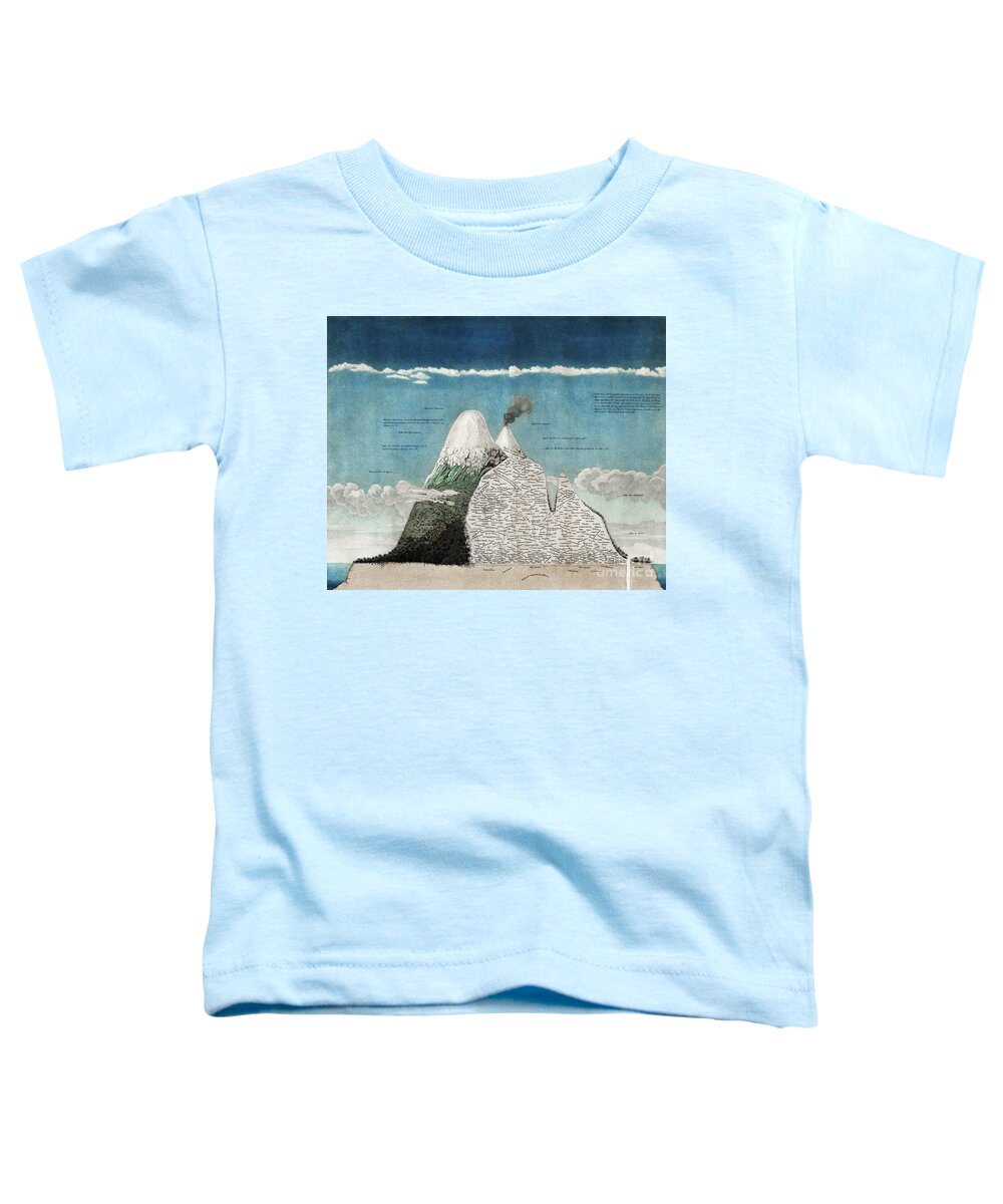 1807 Toddler T-Shirt featuring the photograph Alexander Von Humboldts Chimborazo Map RETOUCHED by Science Source