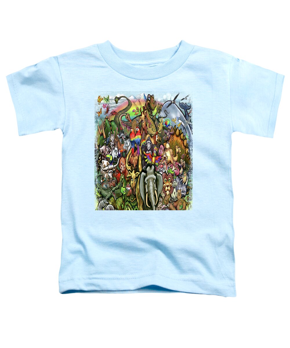 Animal Toddler T-Shirt featuring the painting All Creatures Great Small by Kevin Middleton