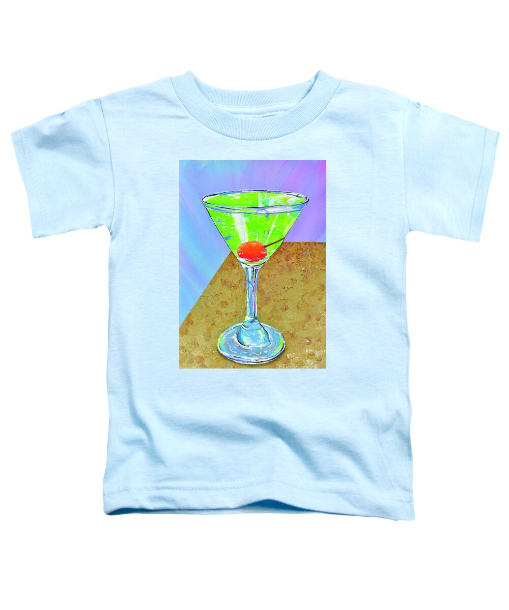 Apple Toddler T-Shirt featuring the painting Appletini by Mary Scott