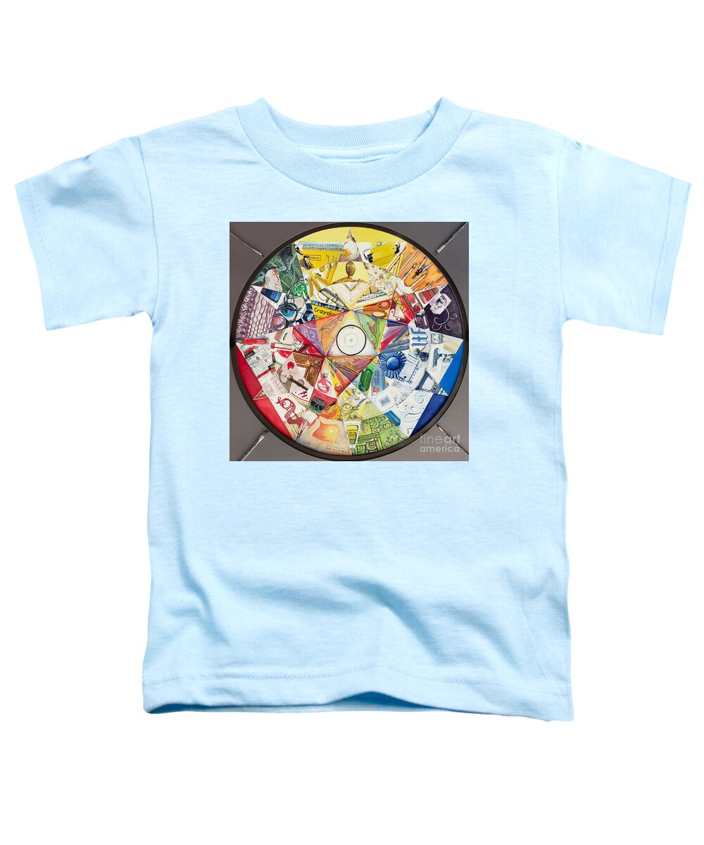 Color Toddler T-Shirt featuring the painting Artist's Color Wheel by Merana Cadorette