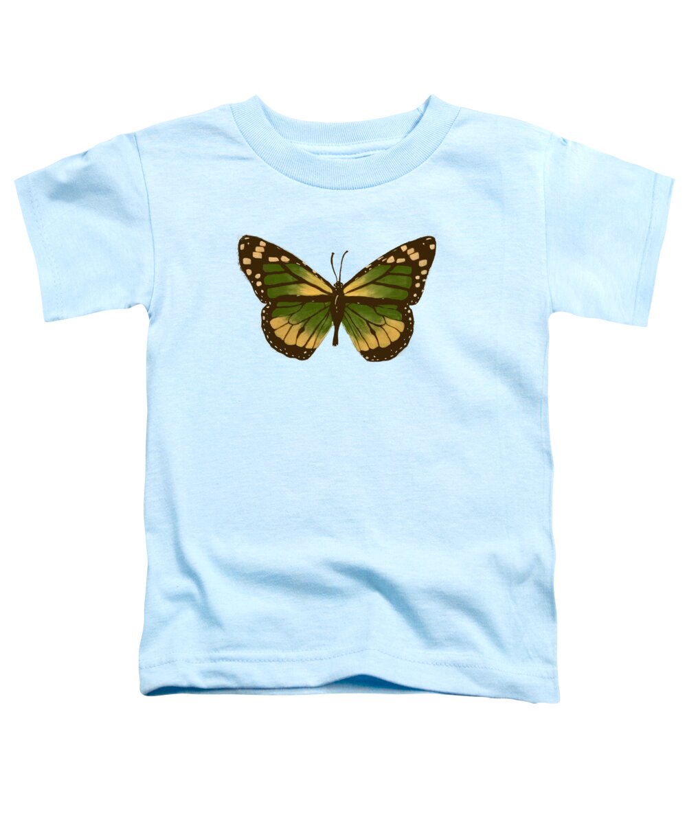 Butterfly Toddler T-Shirt featuring the painting Grandma's Butterfly by Eseret Art