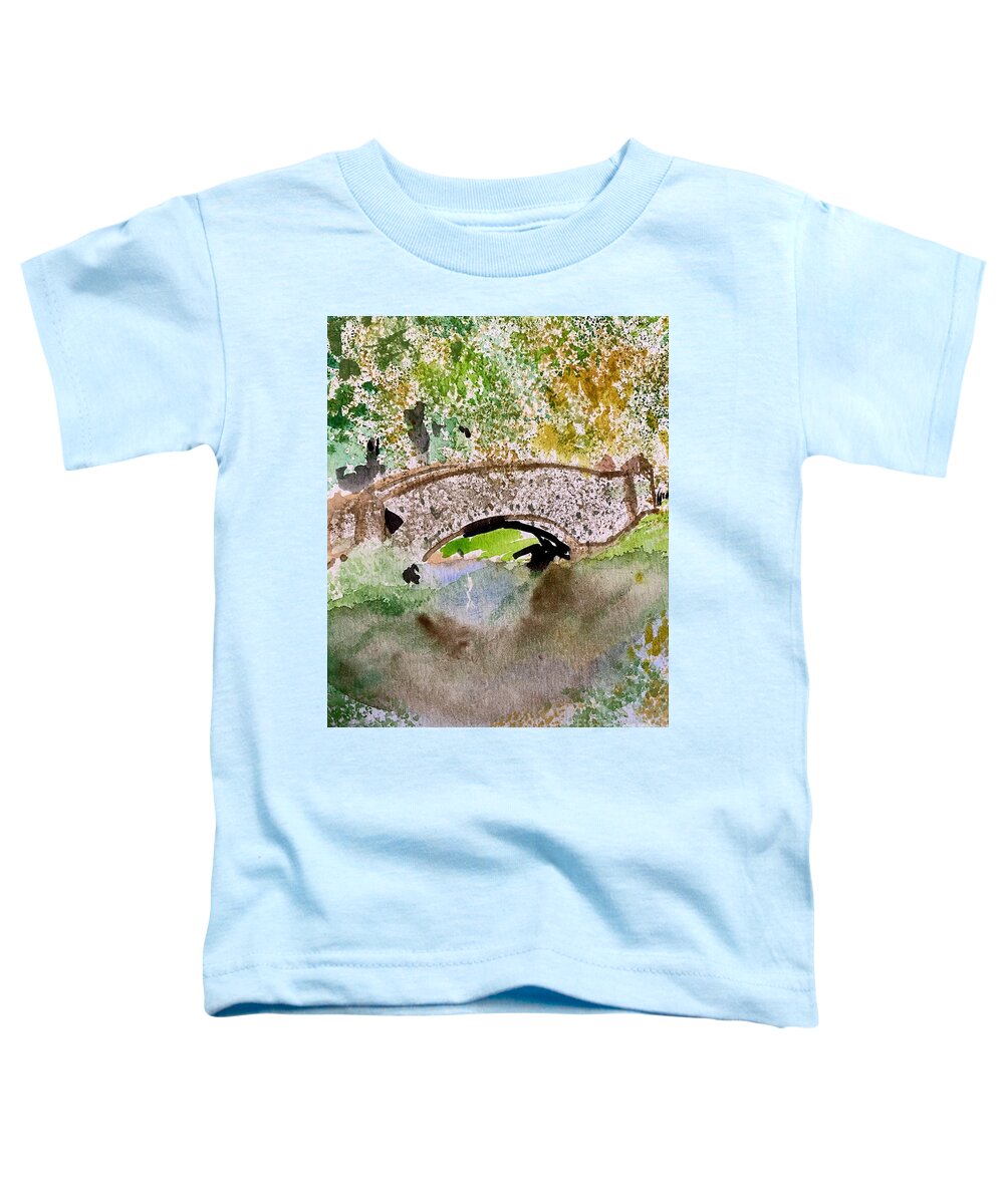 Landscape Toddler T-Shirt featuring the painting Autumn in New York by Denise Railey