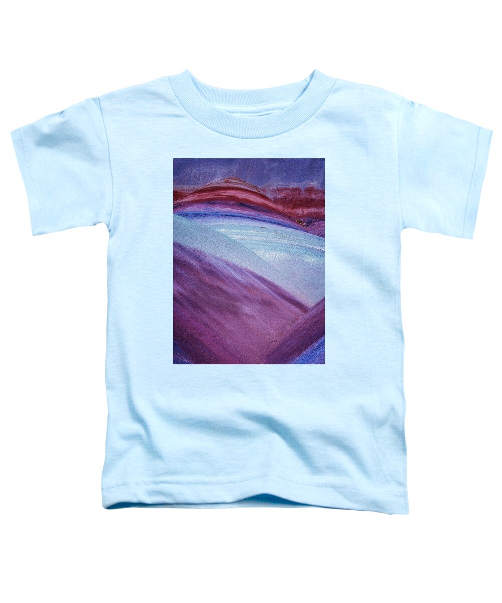Bentonite Toddler T-Shirt featuring the photograph Bentonite Hills Aerial UT by Susan Candelario