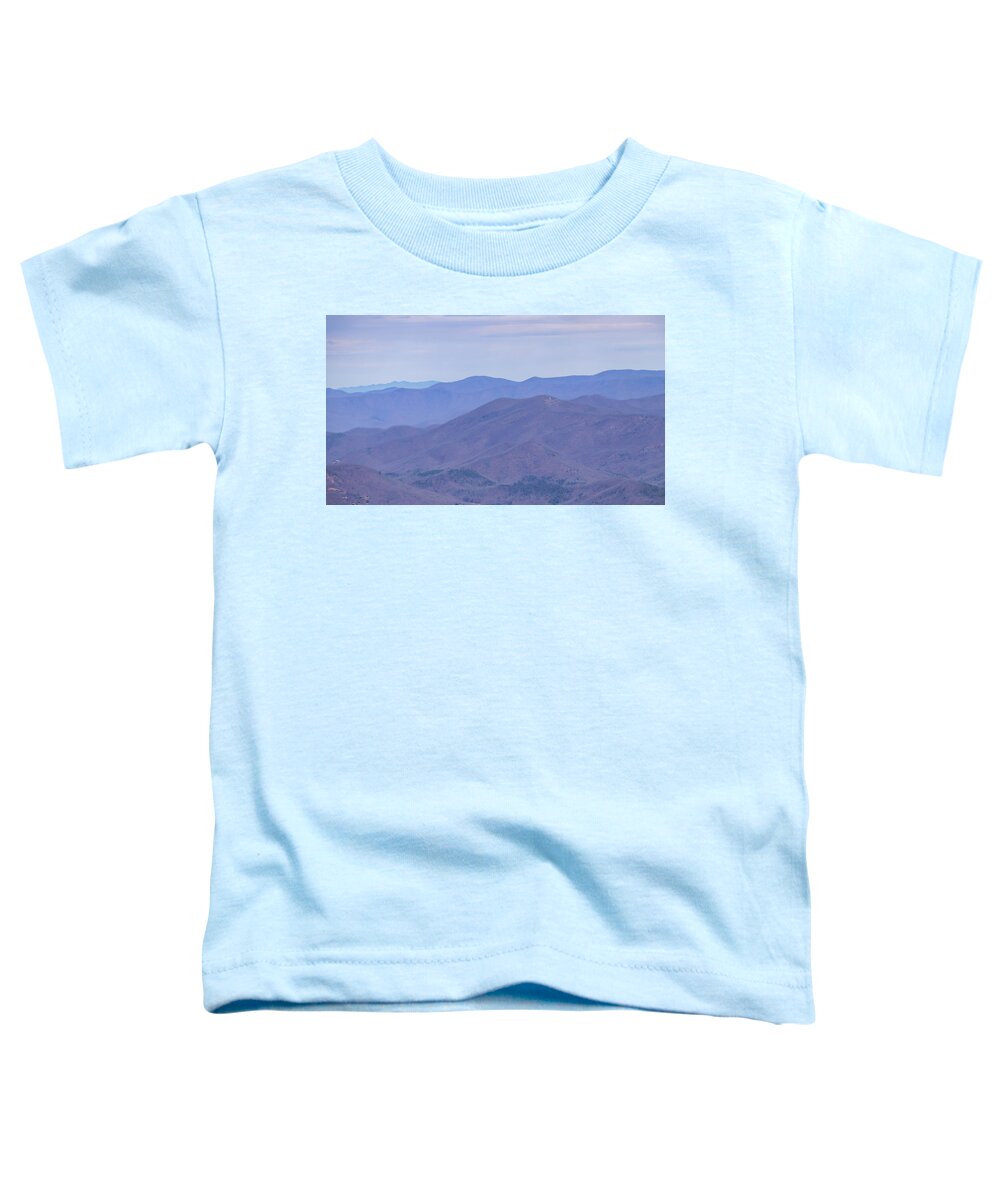 Georgia Toddler T-Shirt featuring the photograph Blue And Purple Ranges by Ed Williams