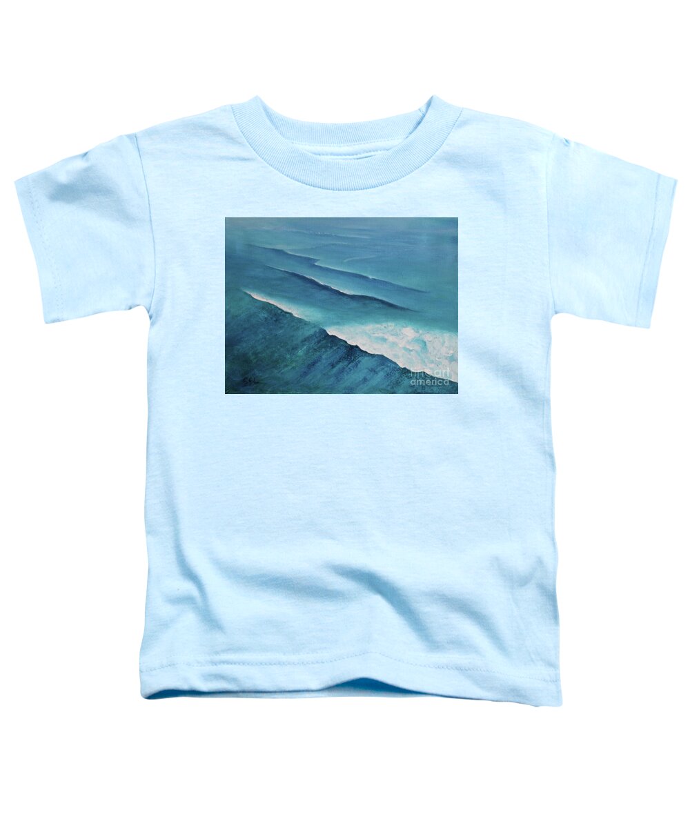 Abstract Impressionist Toddler T-Shirt featuring the painting Blue Chill by Jane See