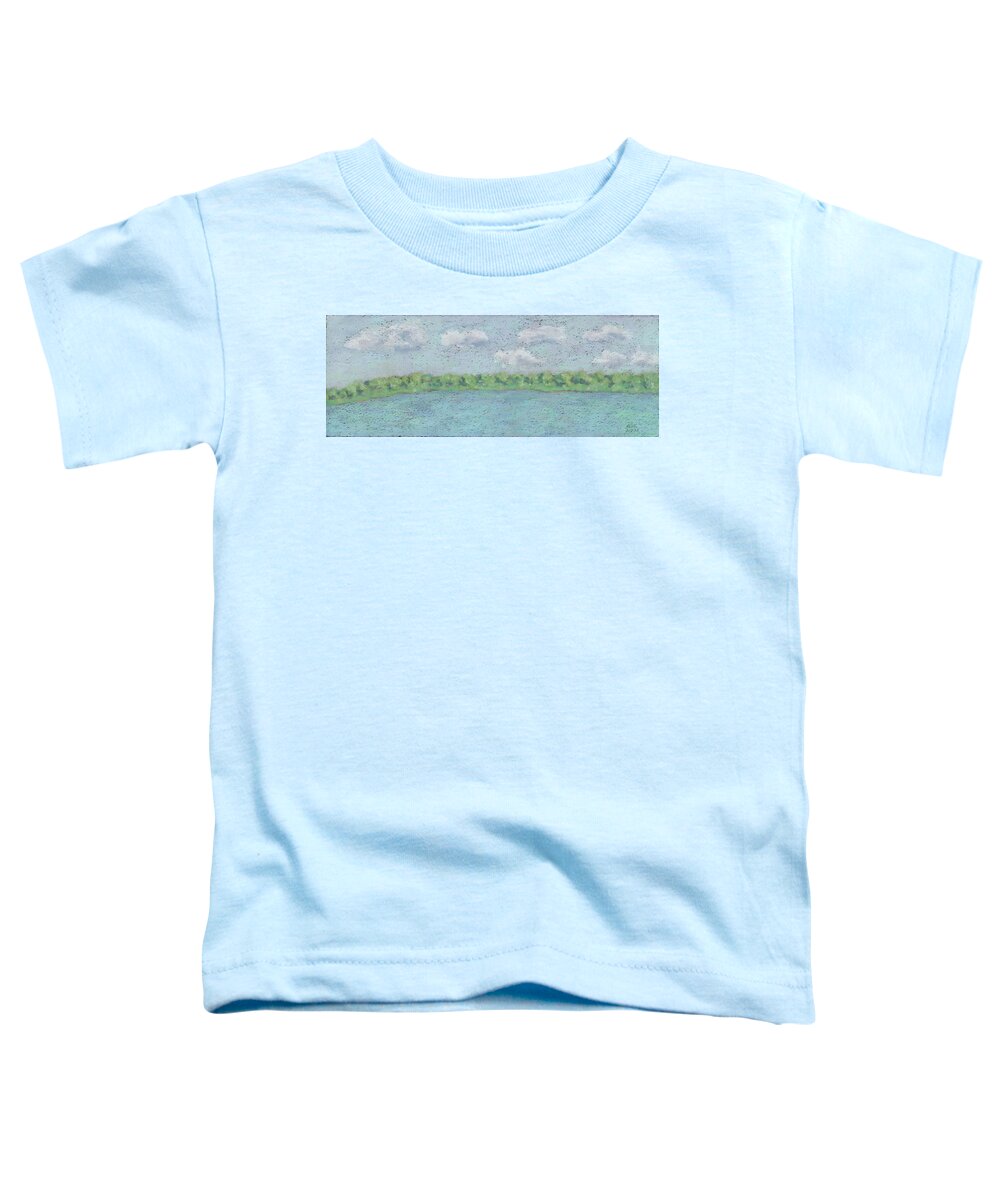 Boston Toddler T-Shirt featuring the pastel Boston Without Buildings by Anne Katzeff