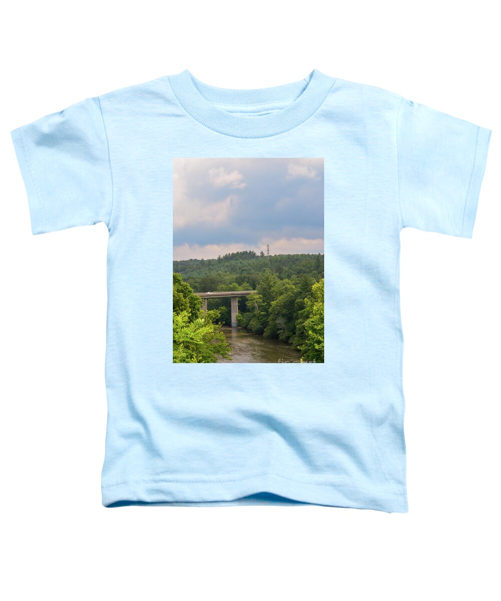 Landscape Toddler T-Shirt featuring the photograph Bridge over water - North Carolina by Adrian De Leon Art and Photography
