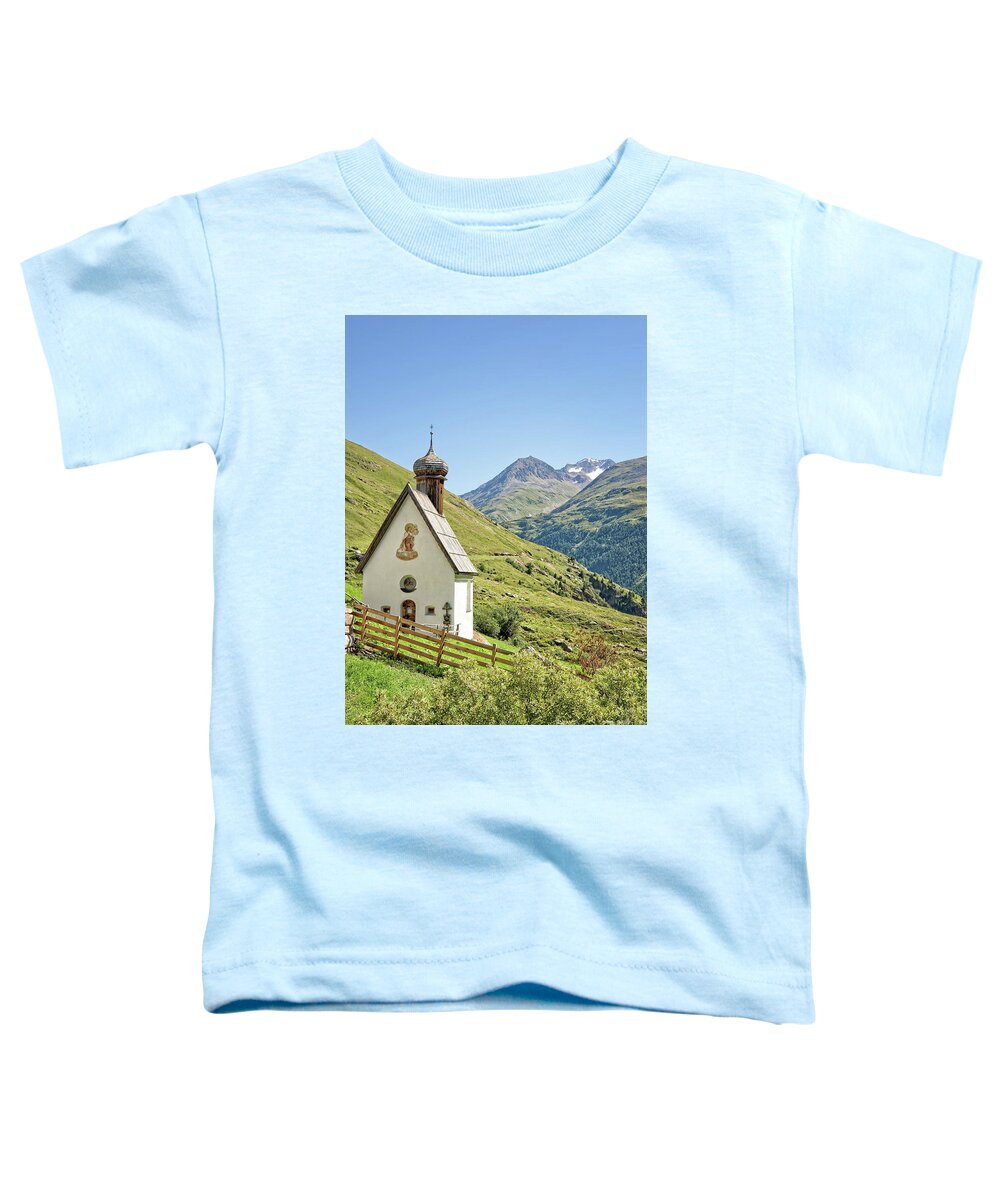 Tyrol Toddler T-Shirt featuring the photograph Chapel in Tyrol by Delphimages Photo Creations