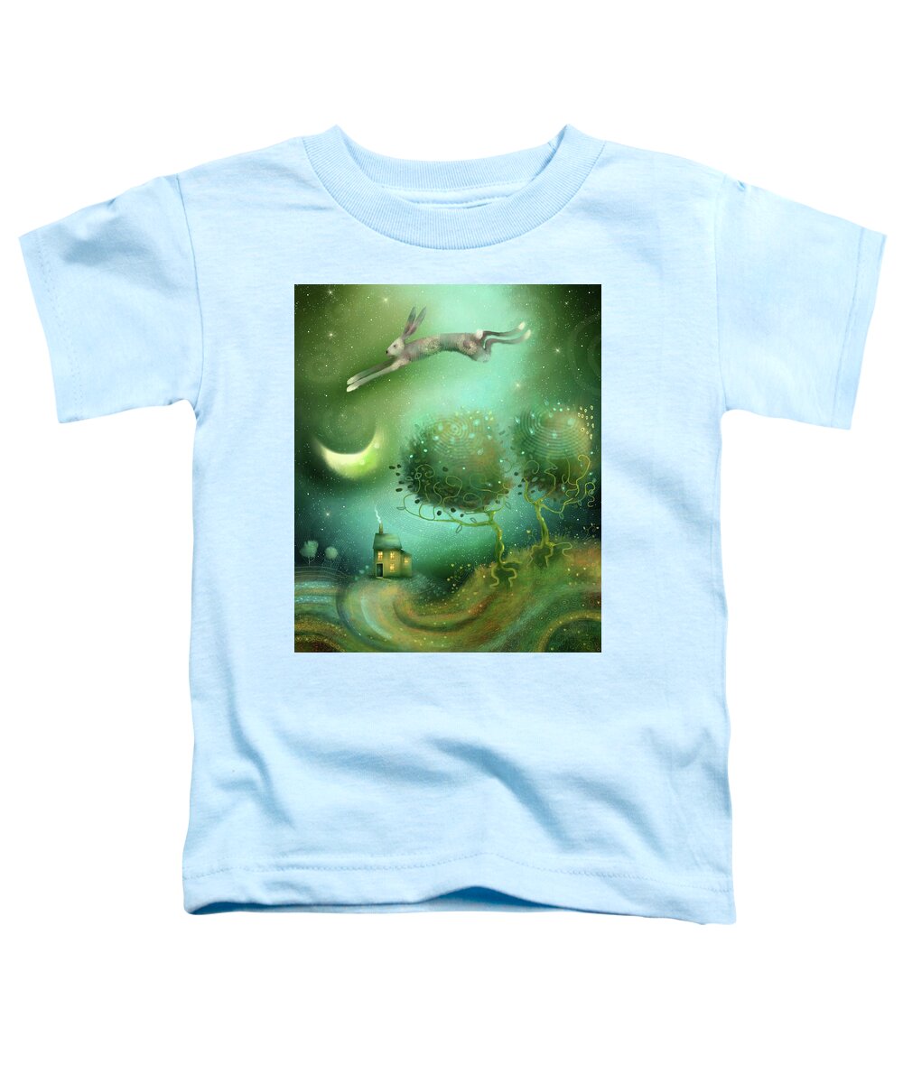 Landscape Toddler T-Shirt featuring the painting Chasing The Moon by Joe Gilronan