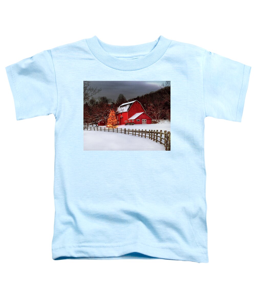 Christmas Tree Toddler T-Shirt featuring the photograph Christmas in Connecticut by John Vose
