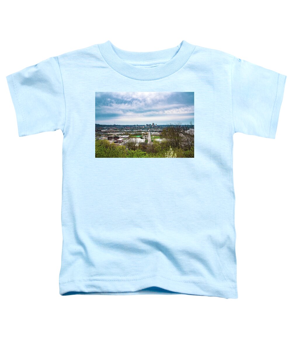 Cincinnati Toddler T-Shirt featuring the photograph Cincinnati Ohio Olden View Park historic Price Hill Incline 2021 by Dave Morgan