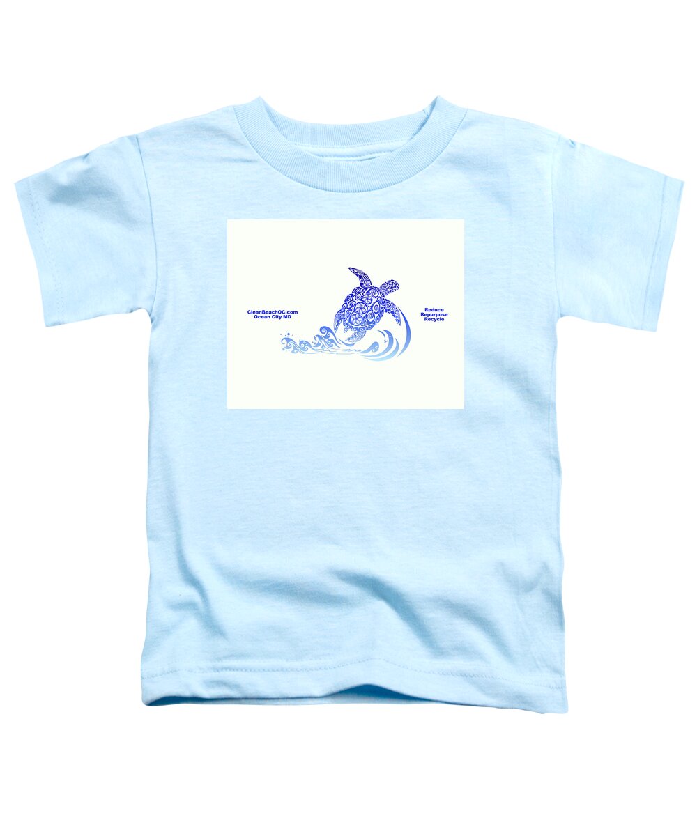 Cleanbeachoc Toddler T-Shirt featuring the photograph CleanBeachOC Blue by Robert Banach