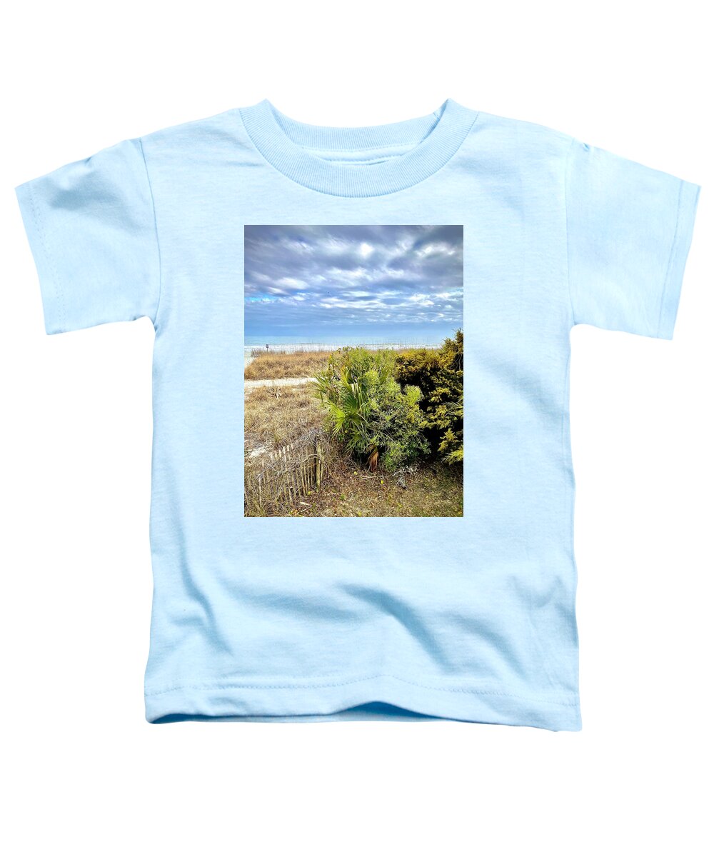 Beach Toddler T-Shirt featuring the photograph Clouds Rolling In Over The Ocean by Bill Swartwout