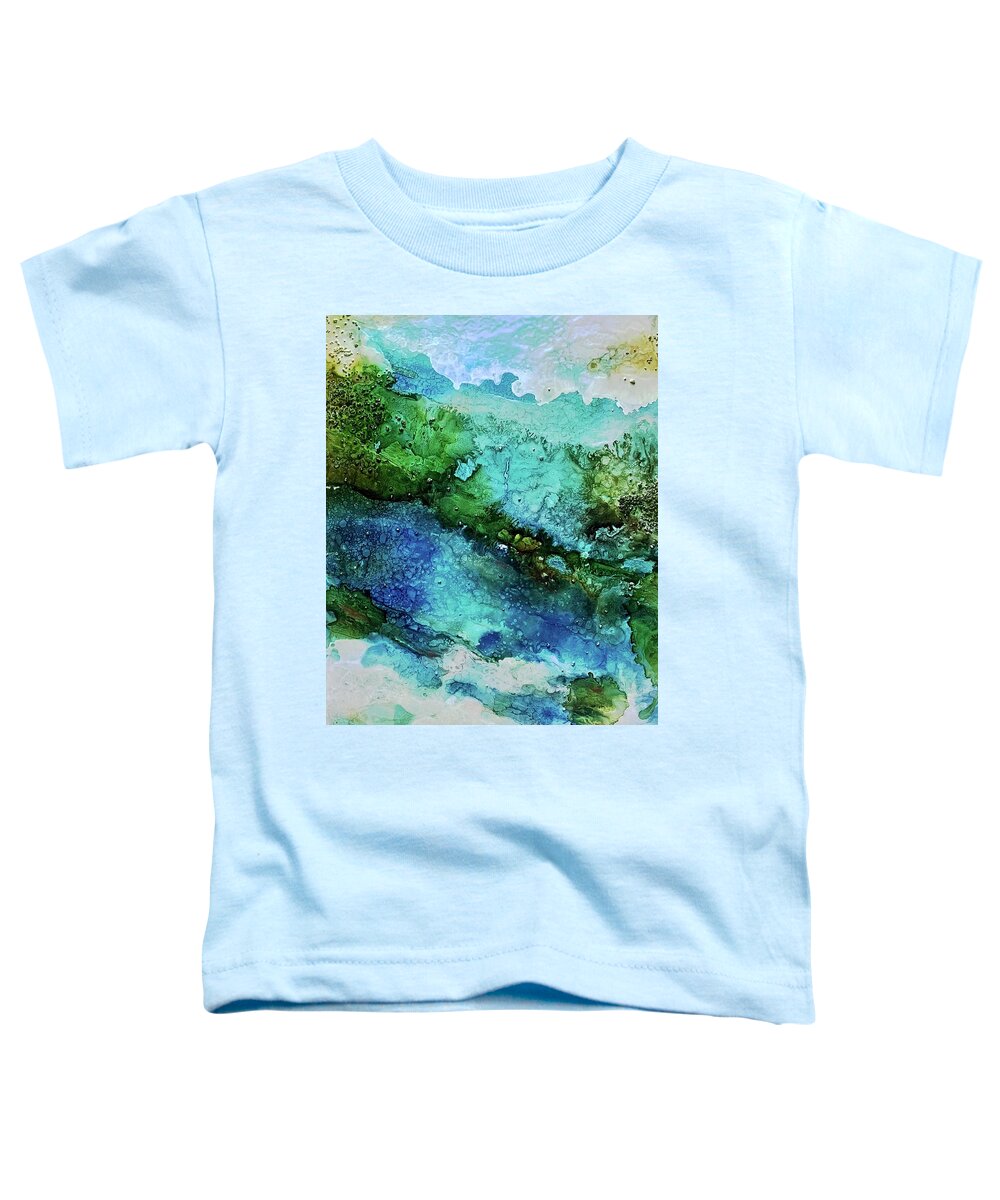 Seascape Toddler T-Shirt featuring the painting Coastal Textures by Tommy McDonell