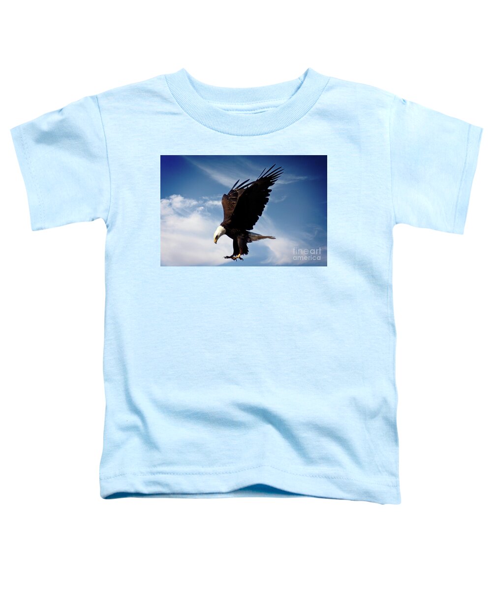 Eagle Toddler T-Shirt featuring the photograph Coming in Hot by Bob Hislop