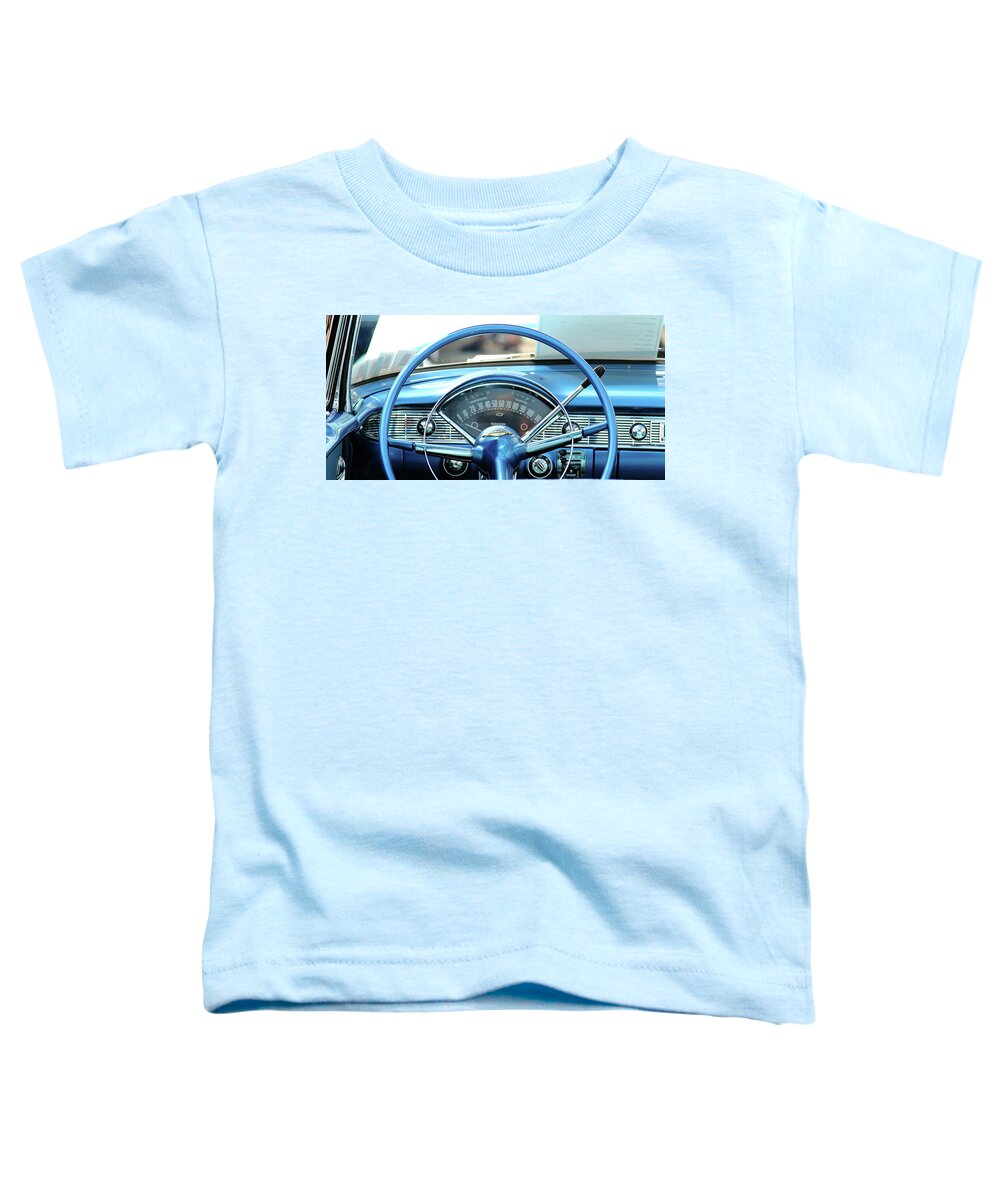 Car Toddler T-Shirt featuring the photograph Dash Of Blue by Lens Art Photography By Larry Trager