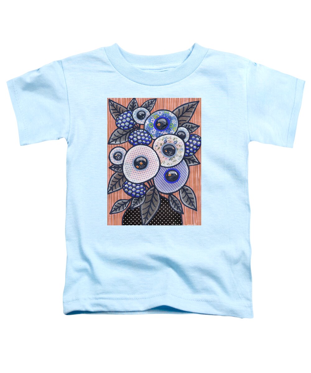 Flowers In A Vase Toddler T-Shirt featuring the painting Date Night Bouquet by Amy E Fraser