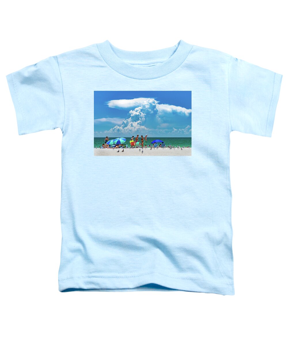 Florida Toddler T-Shirt featuring the photograph Day at the Beach #1 by Marian Tagliarino