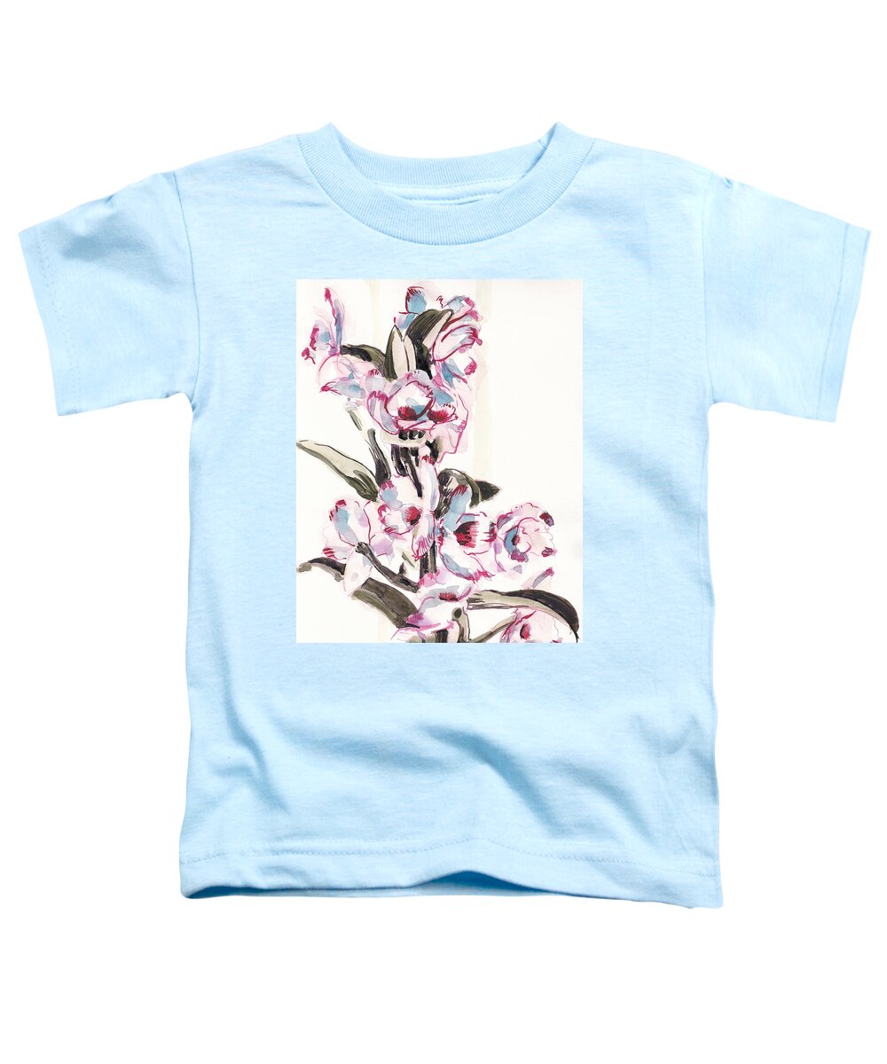 Noble Toddler T-Shirt featuring the painting Dendrobium Nobile by George Cret