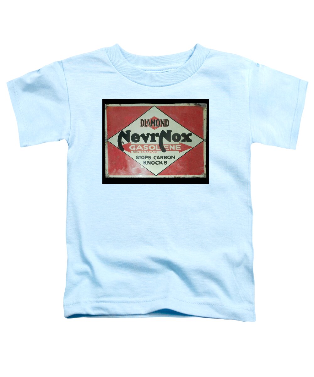 Diamond Toddler T-Shirt featuring the photograph Diamond Nevr-nox Gasoline Vintage sign 2 by Flees Photos