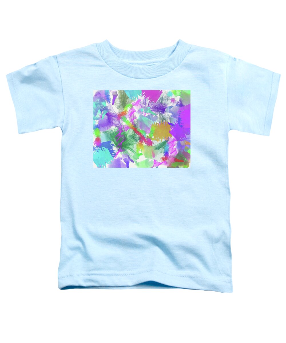Abstract Toddler T-Shirt featuring the digital art Dribs and Drabs of Color - Digital Abstract by Cordia Murphy