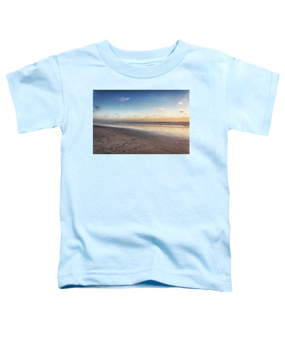 Beach Toddler T-Shirt featuring the photograph Far Out Beach lighter by Alison Frank
