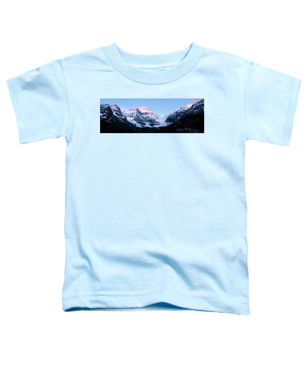 617 Toddler T-Shirt featuring the photograph First Light - Dome Glacier Jasper National Park Canada by Sonny Ryse
