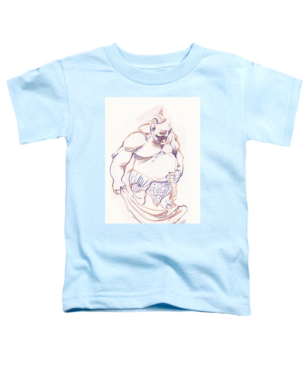 Miniature Toddler T-Shirt featuring the painting Giant by George Cret