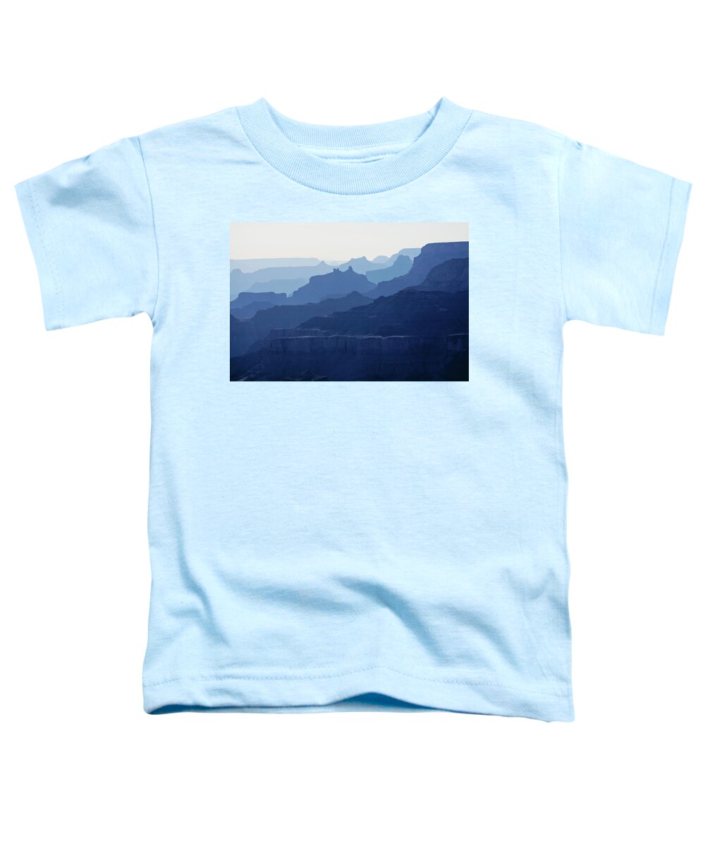 Grand Canyon Toddler T-Shirt featuring the photograph Grand Canyon blue silhouettes by Tatiana Travelways