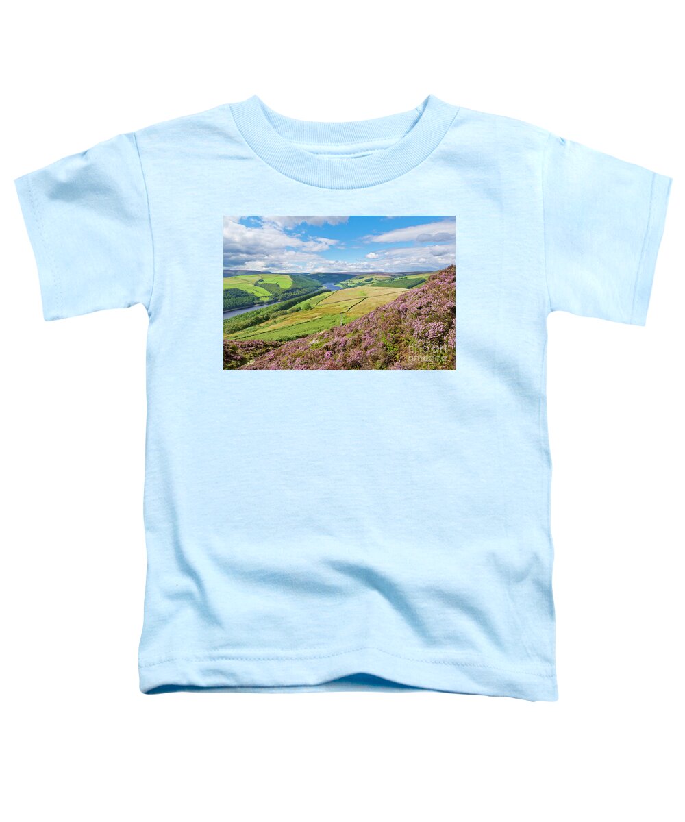Peak District National Park Toddler T-Shirt featuring the photograph Heather on Derwent edge, Derbyshire Peak District, England by Neale And Judith Clark