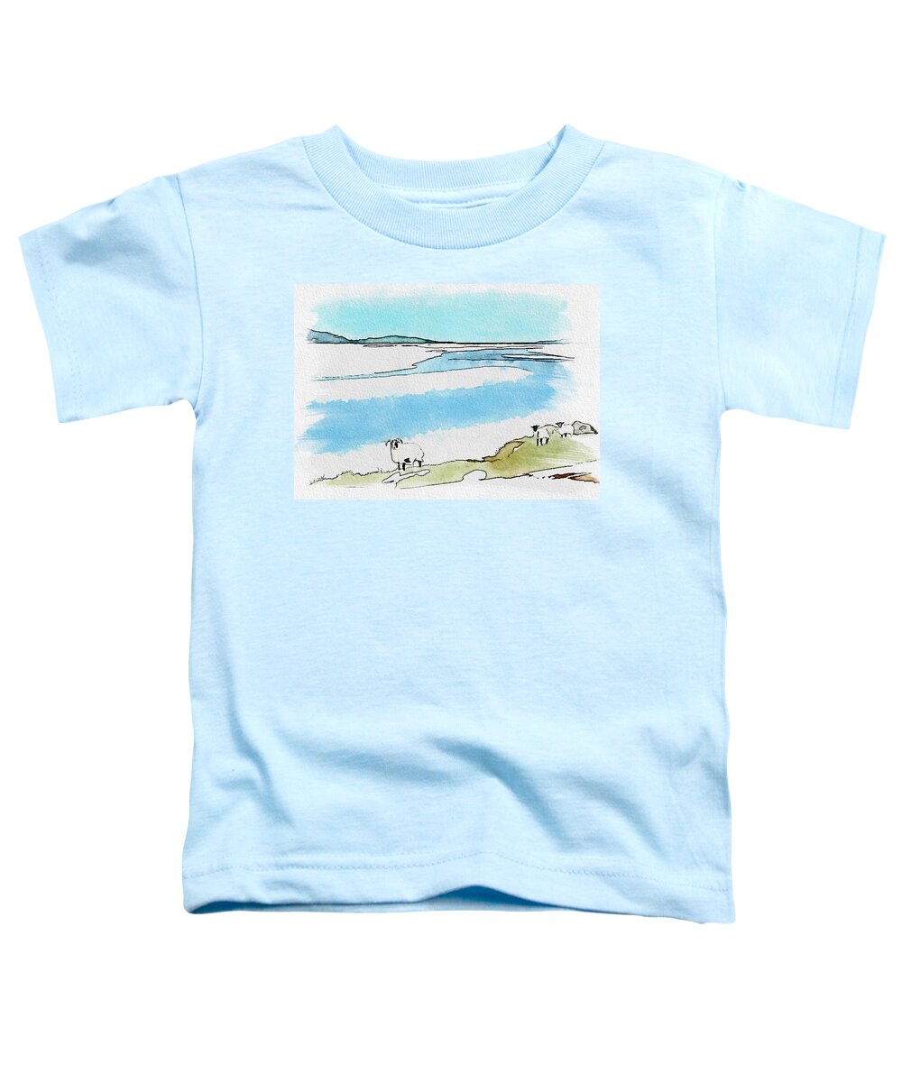 Scottish Toddler T-Shirt featuring the digital art Highland Sheep by John Mckenzie