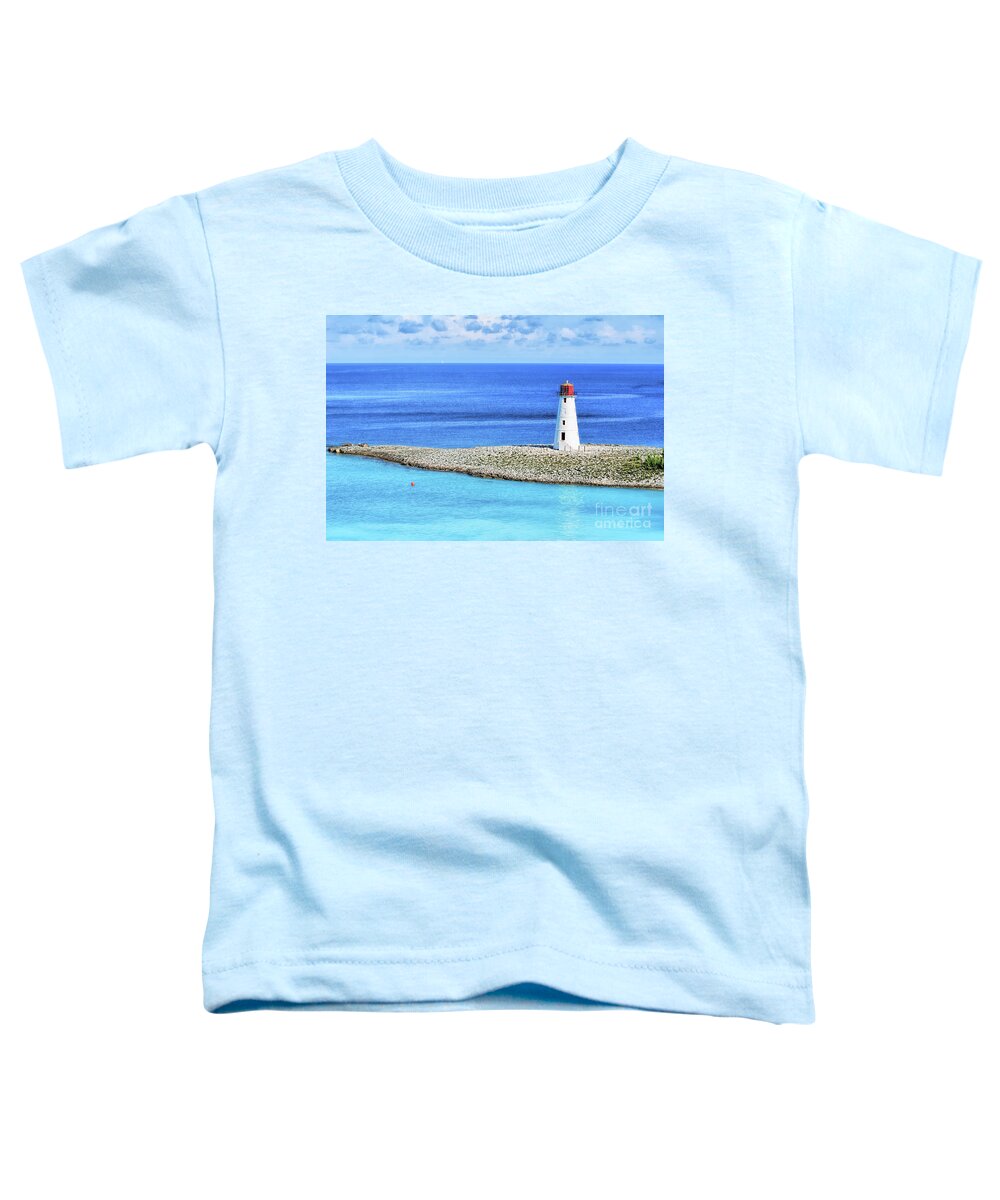 Nassau Lighthouse Toddler T-Shirt featuring the photograph Hog Island Lighthouse by Olga Hamilton