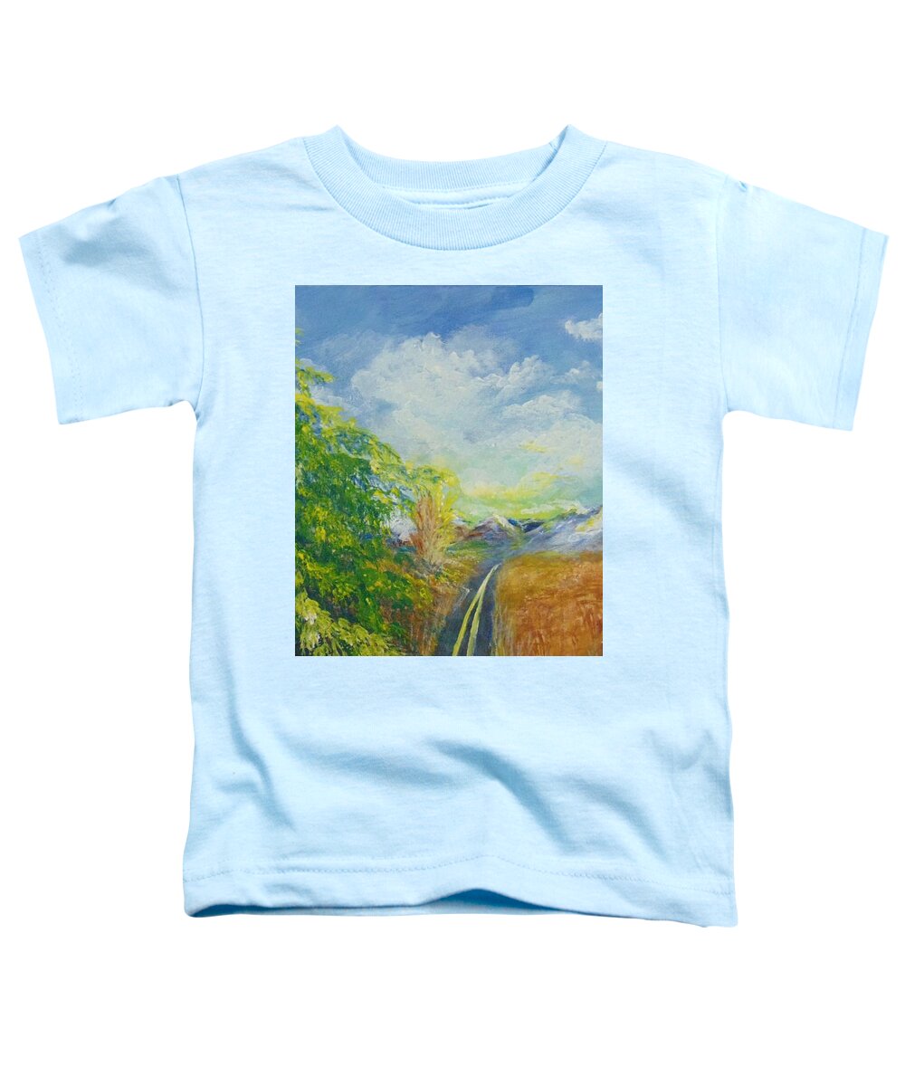 Colorado Toddler T-Shirt featuring the painting Home by Saundra Johnson