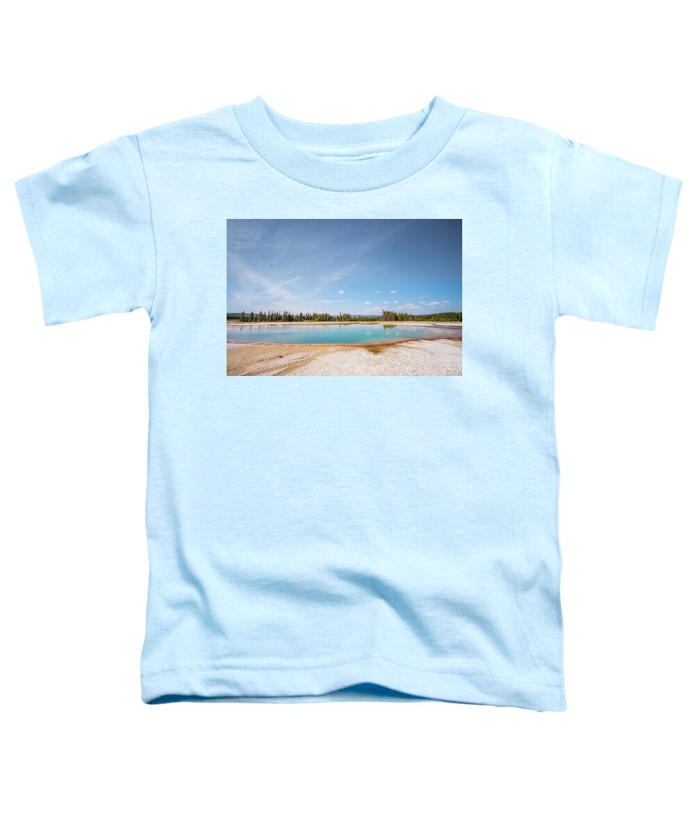 Yellowstone Toddler T-Shirt featuring the photograph Hot spring by Alberto Zanoni