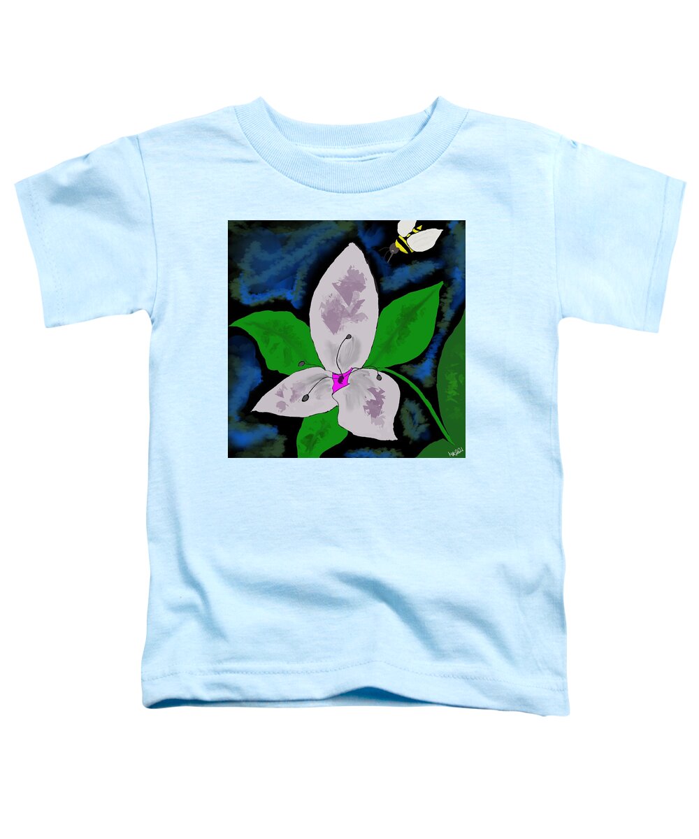 Bee Toddler T-Shirt featuring the digital art Humming Bee by Michelle Hoffmann